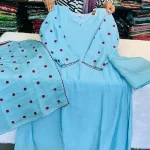 Embroidered Silk-Blend Anarkali