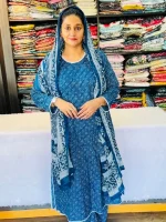 Printed Cotton Kurta Set - Image 2
